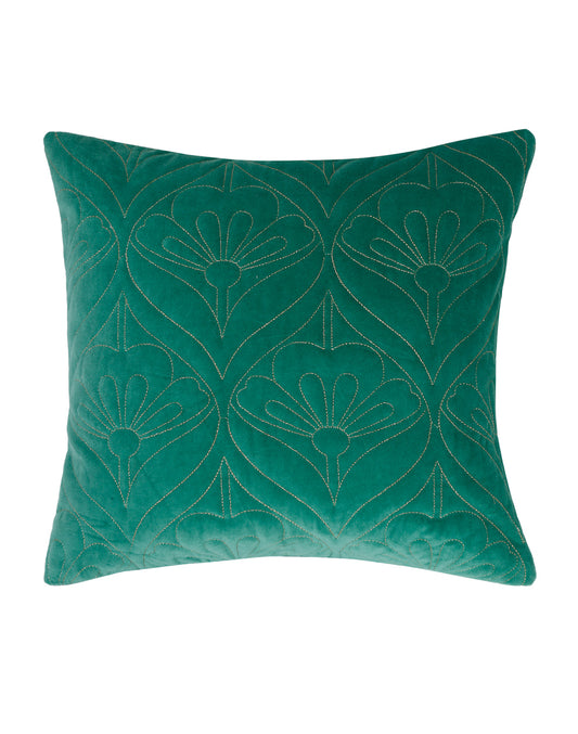 Set Of 2 - Quilted Velvet Cushion Cover 16"X16"