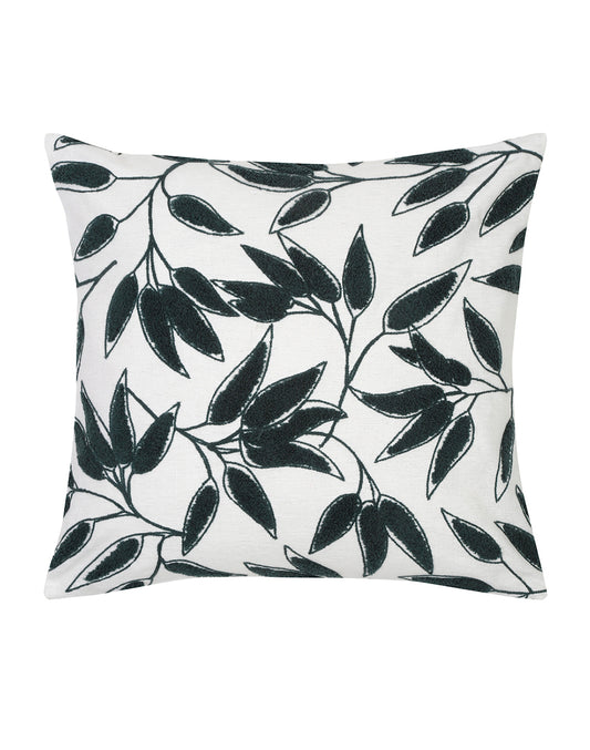 Set Of 2 - Botanical Breeze Embroidered Cushion Cover - 16"X 16"