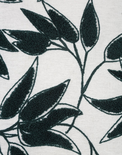Set Of 2 - Botanical Breeze Embroidered Cushion Cover - 16"X 16"