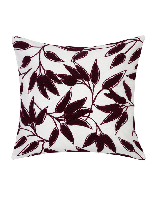 Set Of 2 - Botanical Breeze Embroidered Cushion Cover - 16"X 16"