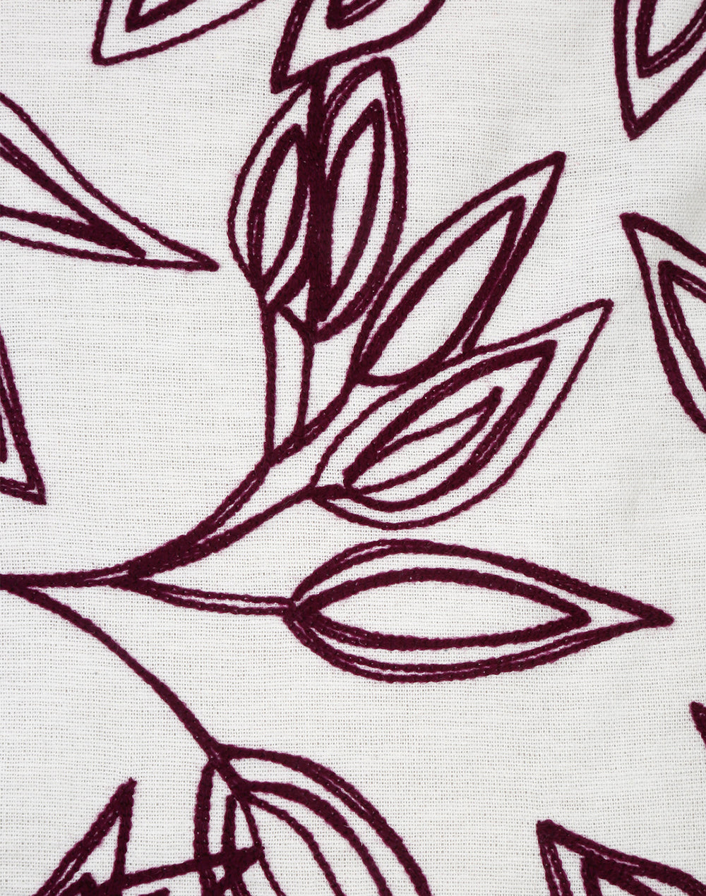Set Of 2 - Botanical Breeze Embroidered Cushion Cover - 16"X 16"