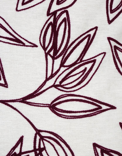 Set Of 2 - Botanical Breeze Embroidered Cushion Cover - 16"X 16"
