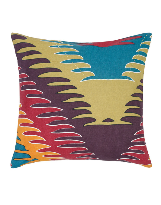 Set Of 2 - Abstarct Print Cotton Cushion Cover - 16"X16"