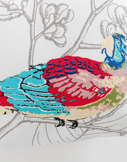 Set Of 2 - Lumbard Parrot Cotton Cushion Cover-14"X18"