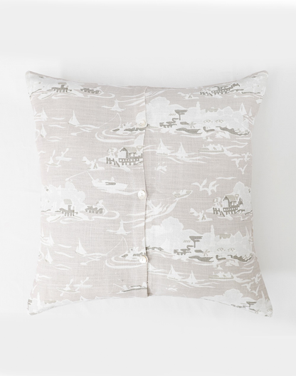 Set Of 2 - Statement Linen Printed Cushion Cover - 26" X 26"