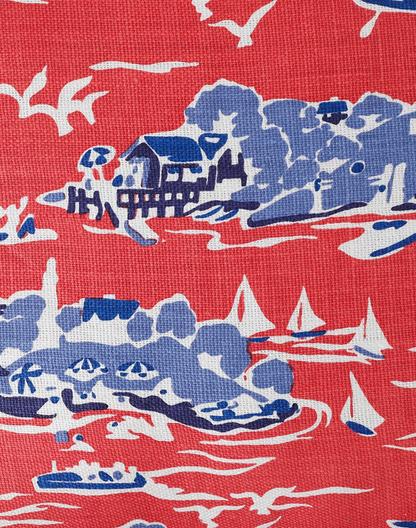 Set Of 2 - Red Island Linen Cushion Cover - 26"X 26"