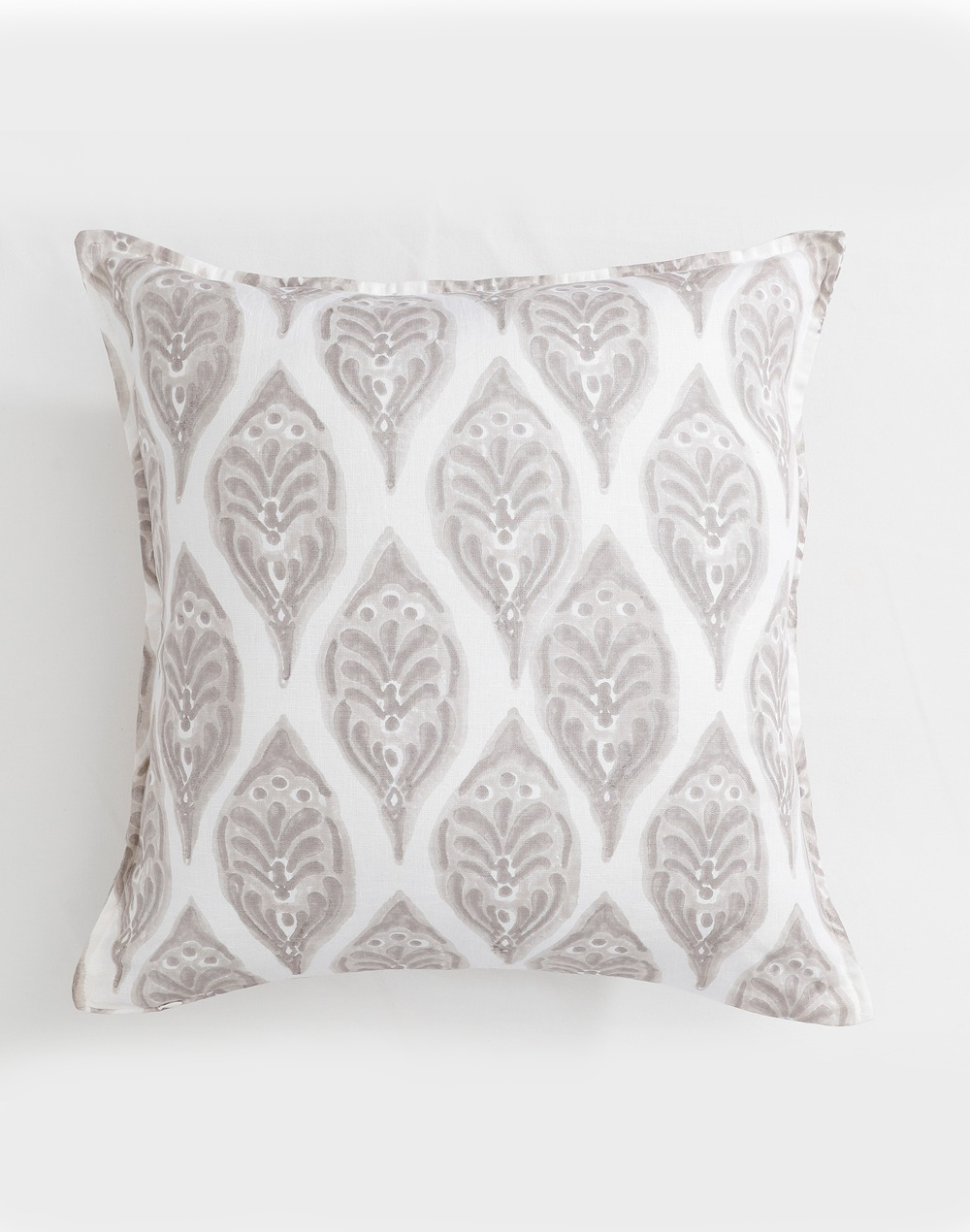 Set Of 2 - Leafy Linen Large Cushion Covers - 22"X 22"