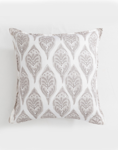 Set Of 2 - Leafy Linen Large Cushion Covers - 22"X 22"