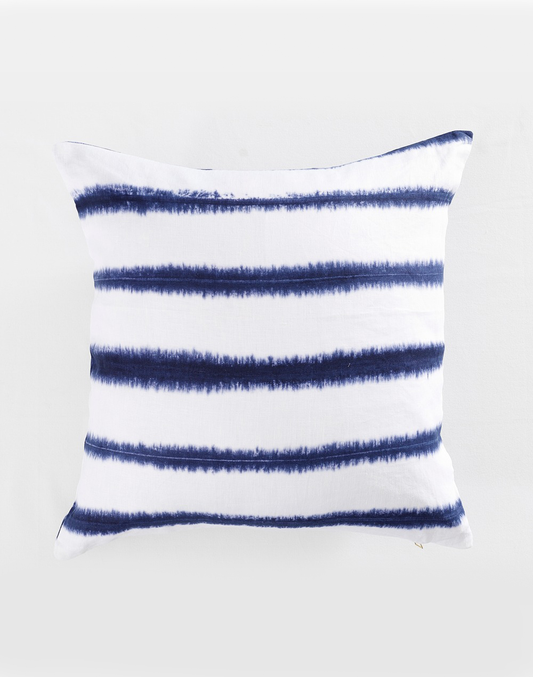 Set Of 2 - Stripes Linen Large Cushion Cover - 20"X20"