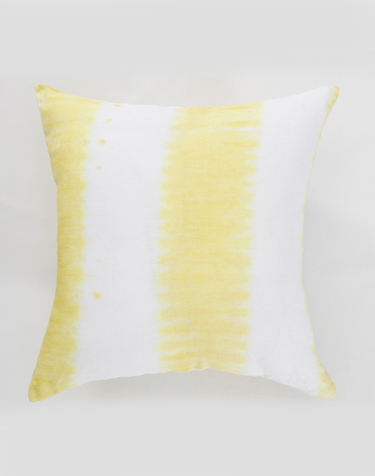 Set Of 2 - Yelllow Shaded Linen Cushion Covers