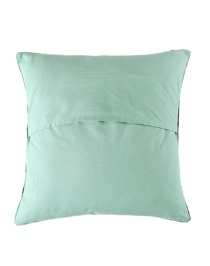 Set of 2 - Black Velet Printed Cushion Cover - 16"x 16"