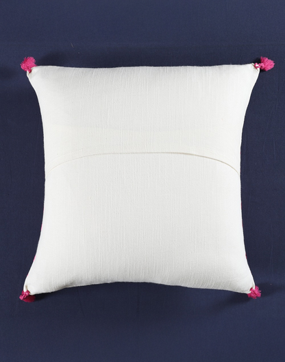 Set of 2 - Pink Waves Embroidered Sofa Cushion Cover - 16"x16"