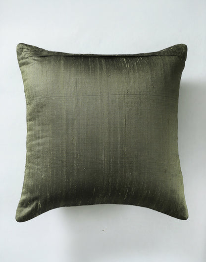 Set of 2 - Green Quilted Festive Cushion Cover - 16"x16"