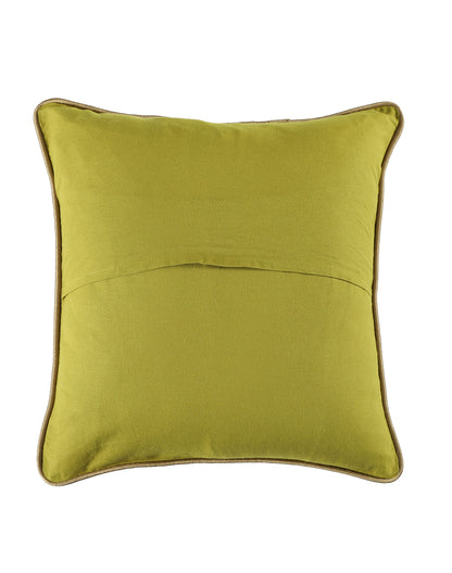 Set of 2 - Flora Gold Print Cotton Cushion Cover - 16"x 16"