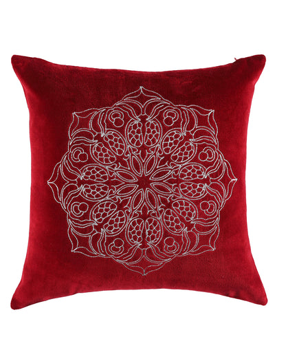 Set of 2 - Mandala Embroidery Luxurious Cushion Cover - 16"x16"