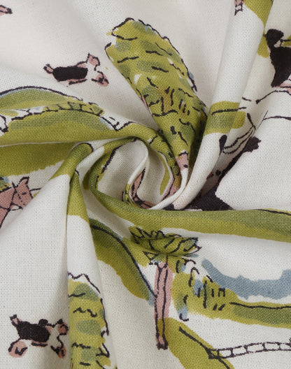 White Printed Cotton Table Napkin 20"X20"