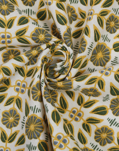 Yellow Printed Cotton Napkin 20"X20"