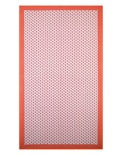 Orange Cotton 6 Seater Table Cover