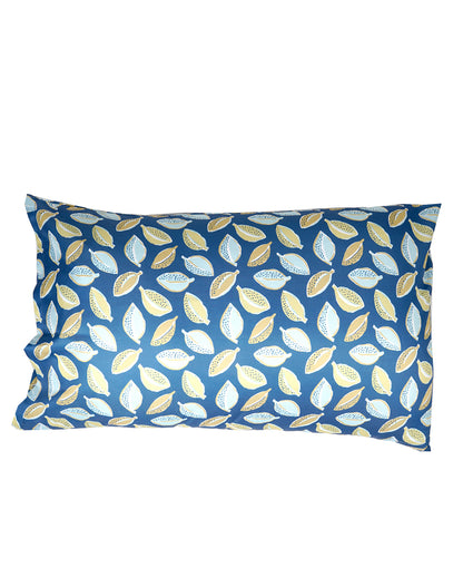 Blue Abstract Bedsheet Set with Pillow Cover