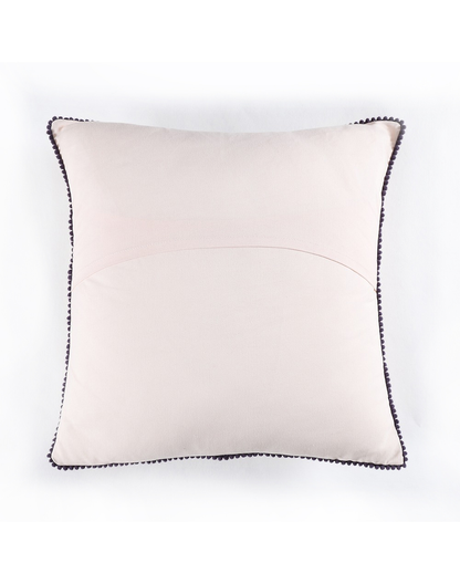 Set of 3 - Solid and Printed Cotton Cushion Cover Set - 16"x16"