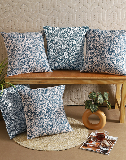 Set of 5 - Blue Lagoon Cushion Cover Set - 16"x16"