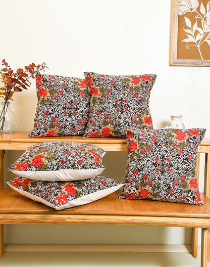 Set of 5 - Cushion Cover Set for Sofa - 16"x16"