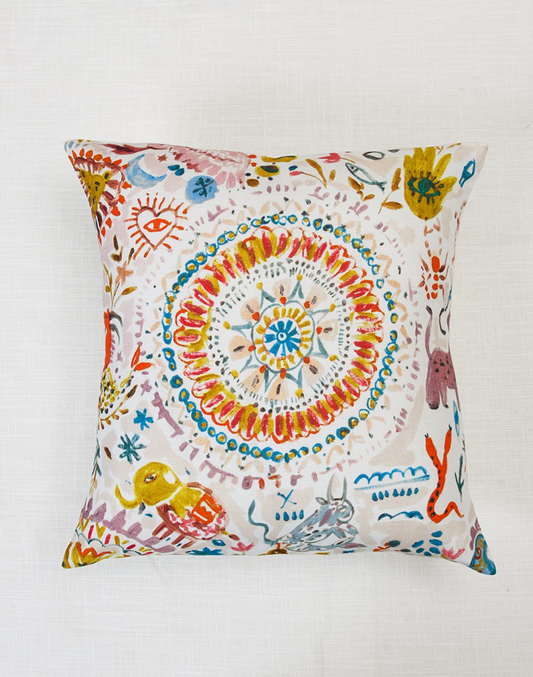 Set Of 5 - Multicolor Cotton Cushion Cover - 16"X16"