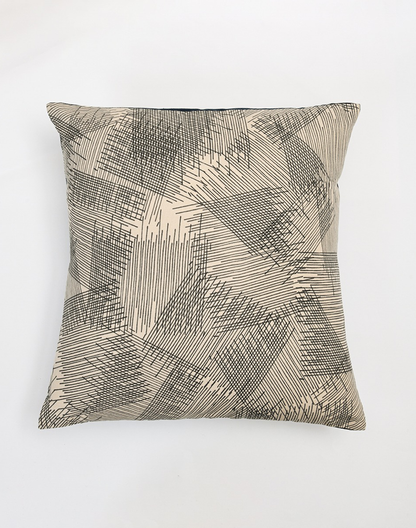 Set Of 5 - Beige Cotton Cushion Cover - 16"X16"