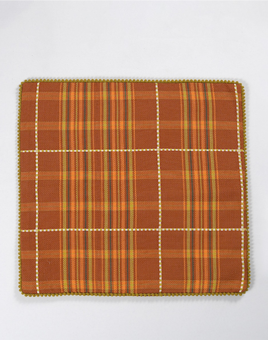 Set of 2 - Checks Cushion Cover - 16"x16"
