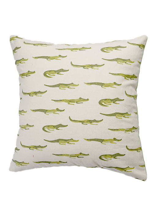 Set Of 2 - Green Printed Cushion Cover - 12"X12"