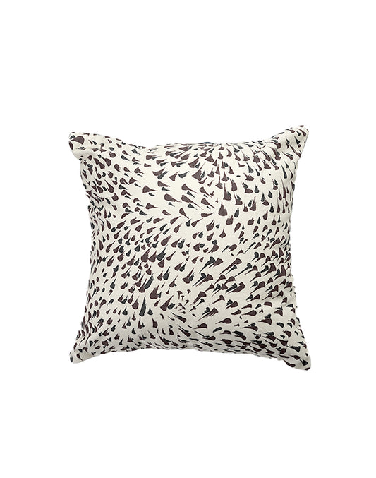 Set Of 2 - Off White Printed Cushion Cover - 12"X12"