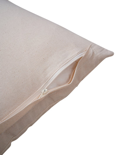Set Of 2 - Leaf Printed Duck Cushion Cover - 16"X16"