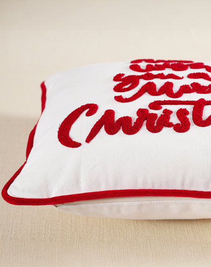 CUSHION COVER Embroidery MERRY WISHES