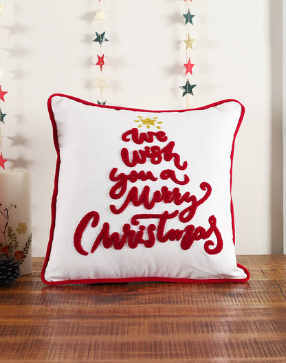 CUSHION COVER Embroidery MERRY WISHES