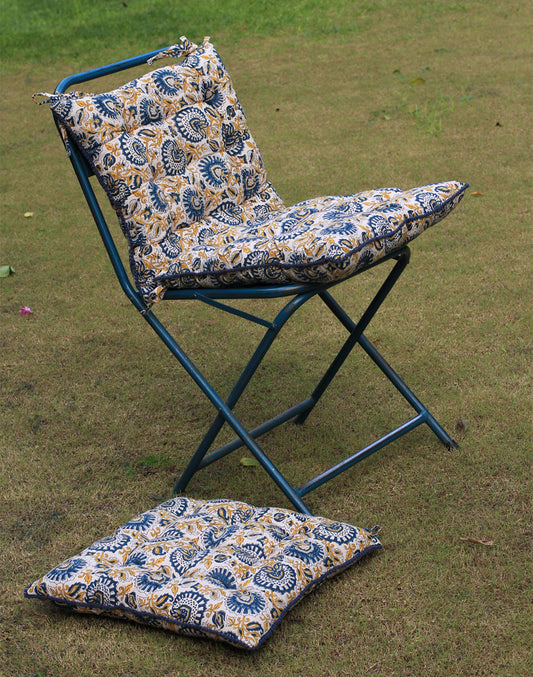 Peacock Print Chairpad/ Cushion Cover