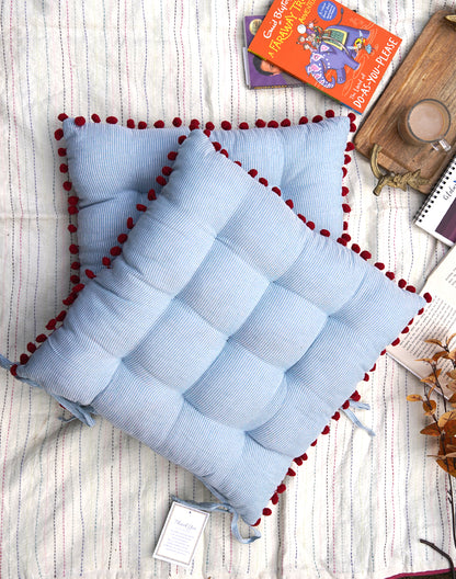 Blue Stripes Chairpad / Floor Cushion