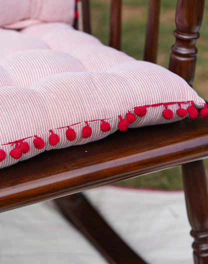 Pink Stripes Chairpad / Floor Cushion