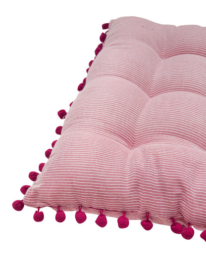 Pink Stripes Chairpad / Floor Cushion