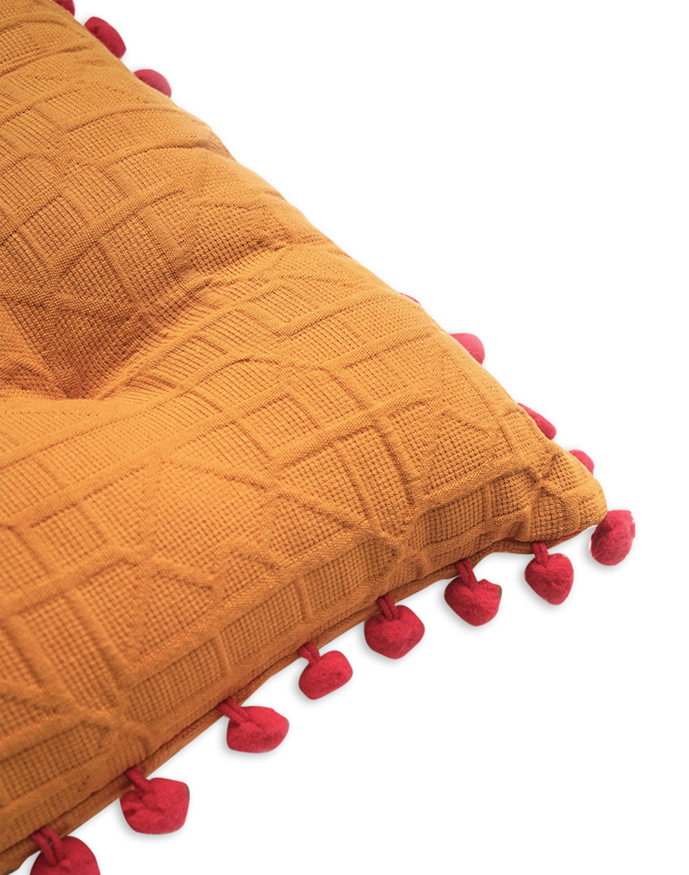 Yellow Textured Chairpad/ Floor Cushion