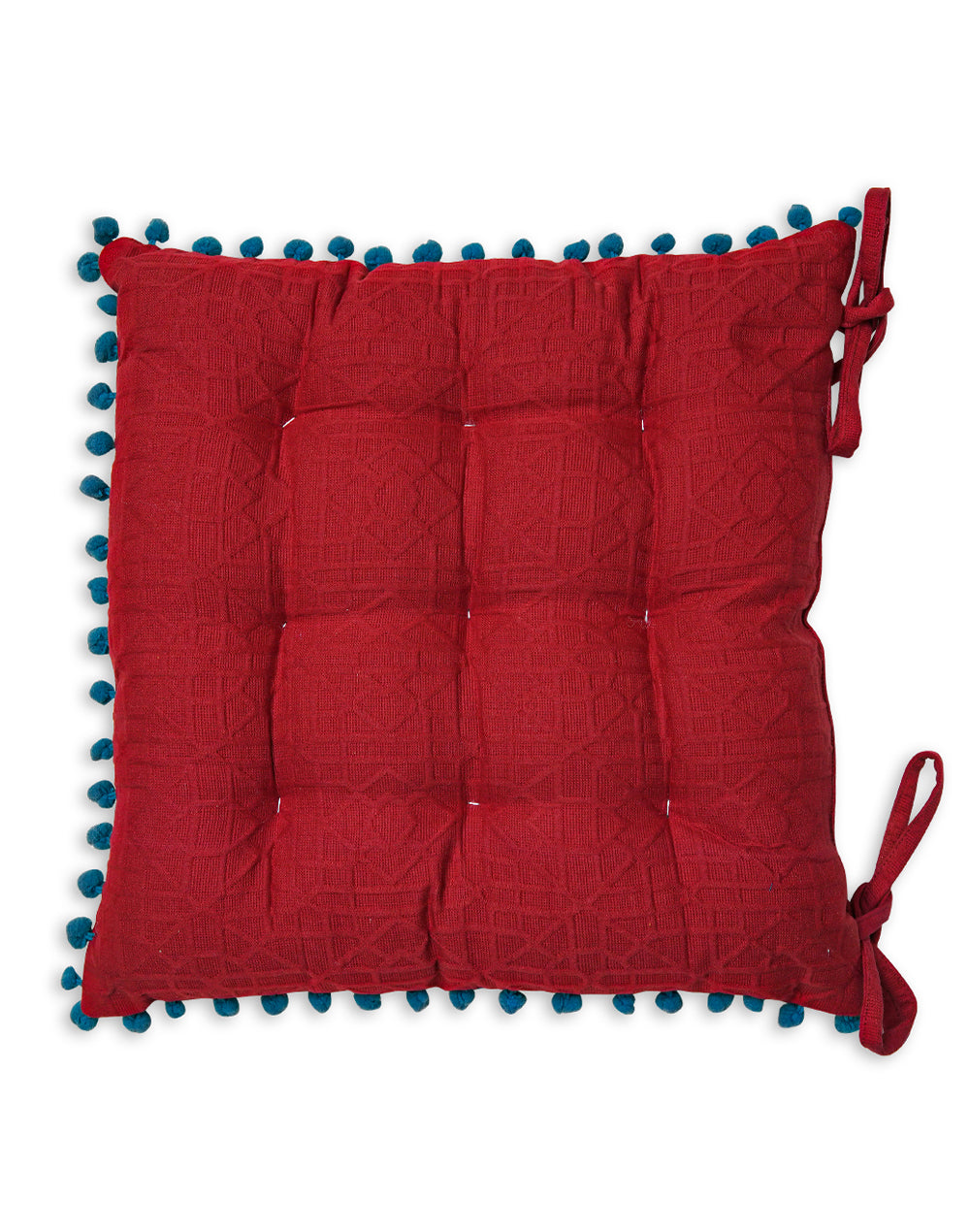 Red Textured Chairpad / Floor Cushion