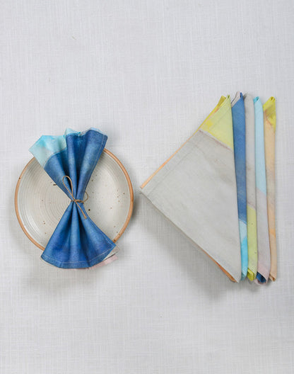 Set Of 6- 16"X16" Rainbow Color Cotton Napkin