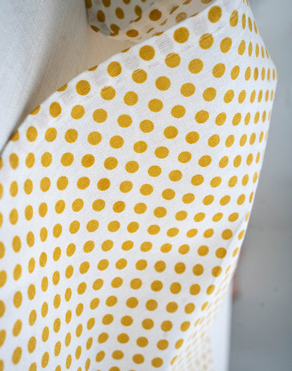Set O 6- 16"X 16" Gold Printed Cotton Napkin