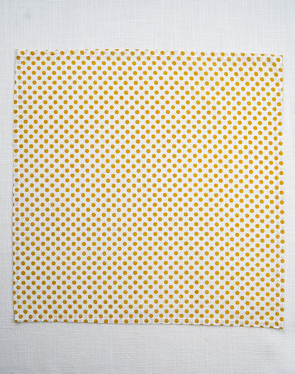 Set O 6- 16"X 16" Gold Printed Cotton Napkin