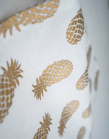 Set Fo 6 -12"X 12" Pineapple Print Cotton Napkin