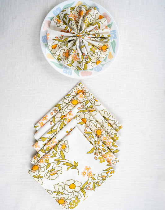 Set Of 6 - 16"X 16" Summer Breeze Napkin