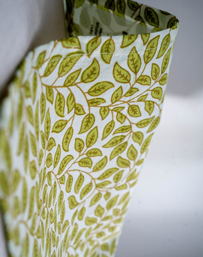 Set Of 6 - 12"X 12" Leafy Cotton Napkin