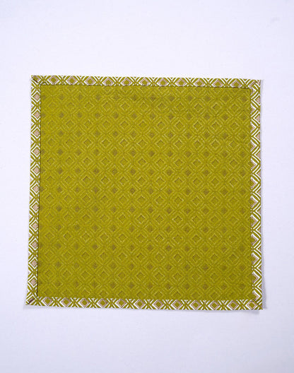 Set Of 4 - 10" Green Cocktail Napkin/ Party Napkin