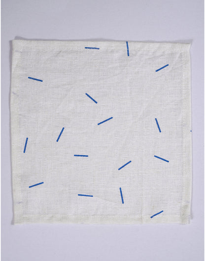 Set Of 4- 10" White Linen Cocktail Napkin/ Party Napkins
