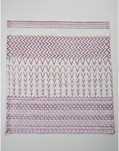 Set Of 6 - 16" Abstract Lavender Cotton Table Napkins