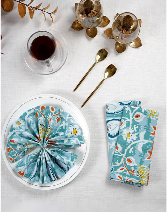 Set of 6 - 16" Multicolor Elegant Cotton Table Napkins
